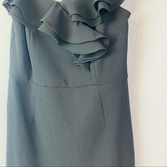 Lulu’s Tier Ruffle Flounce Front Black Cocktail Dress Size L - Picture 8 of 9